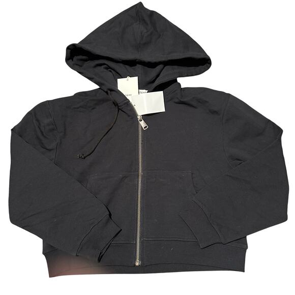Signe Tops - SIGNE Women's Crop Full Zip Hoodie Size S In Black